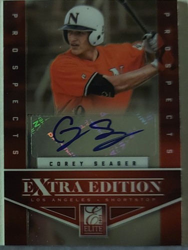 COREY SEAGER 2012 PRIZM ELITE EXTRA EDITION AUTO 19/200! FREE SHIP! WS MVP! - 第 1/2 張圖片