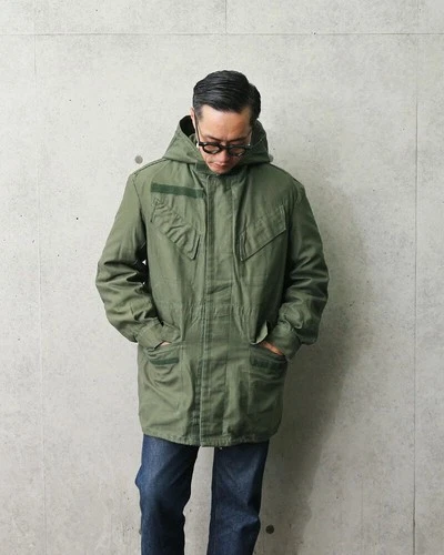 Vintage Belgian Air Force M64 parka jacket military army waterproof membrane
