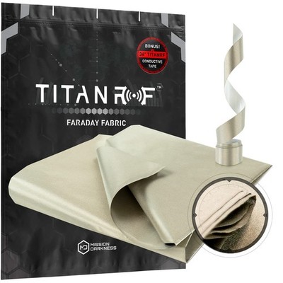 Mission Darkness TitanRF Faraday Fabric Kit 1 Yard (44in W x 36in L), Silver