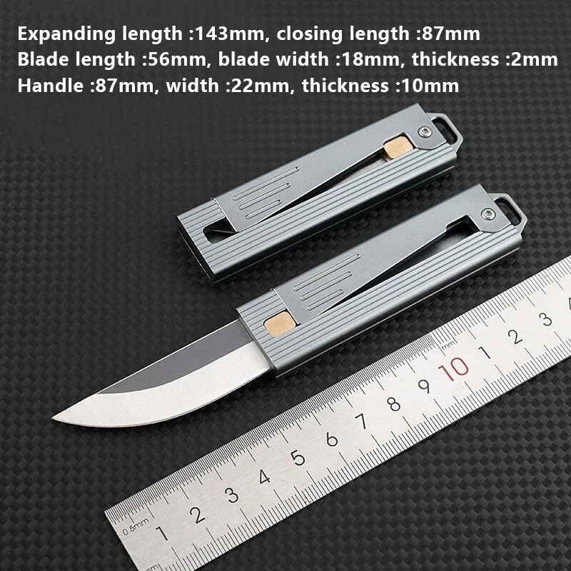 Mini Cuchillo Plegable D2 Acero Portátil Cuchillo Afilado Exterior Camping EDC Cuchillos Foto 3 de 4