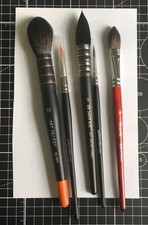 Watercolor Brushes LOT - Painting Brushes - Mop Brush, Oval Brush, Dagger - NEW