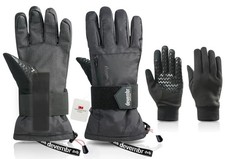 devembr Advanced Snowboarding Gloves with Wrist Guards  Removable Liners, To...