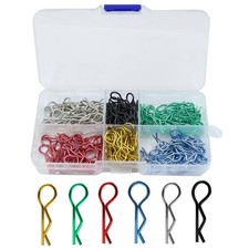 180 pièces clips de carrosserie universels RC voiture acier R inox 1,5 mm x 24 mm 