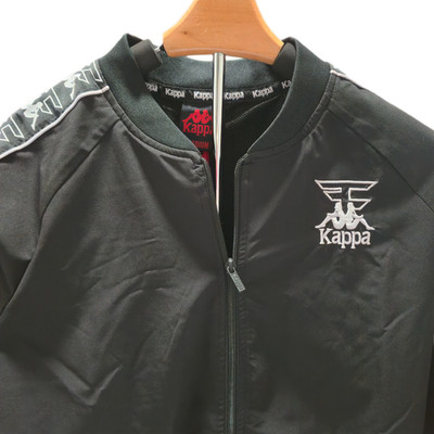 Kappa X FaZe Clan Men's Authentic Fligs Full Zip Track Jacket Black White Size M