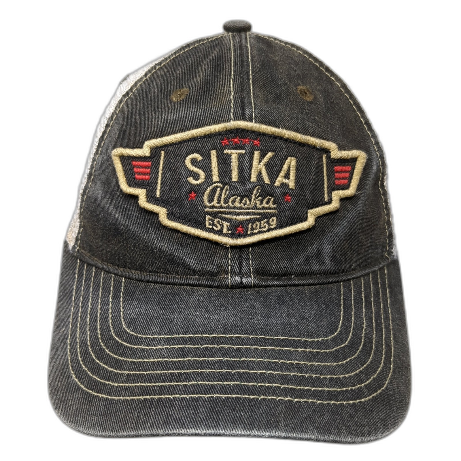 Sitka Alaska Patch Snapback Mesh Back Trucker Hat… - image 1