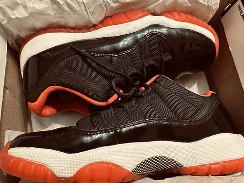 Nike Air Jordan 1 Retro Low Bred GS nere rosse giovanili taglia 6 5 Y