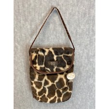 Bearington Baby Collection Giraffe Faux Fur Diaper Wipe Holder Bag