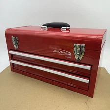 BLUE POINT KRW182B T 2 DRAWER RED METAL TOOL BOX KRW182 B 18.5" X 8.5" X 9.5"