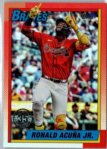 Ronald Acuna Jr. [Red Foil] #U90-22 2025 Topps Update 1990 card