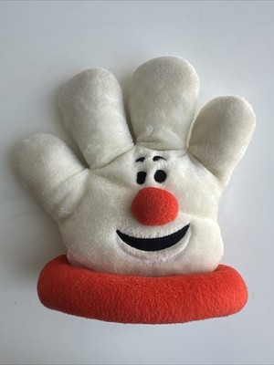 Hamburger Helfer Handschuh Plüsch Werbung rot und weiß