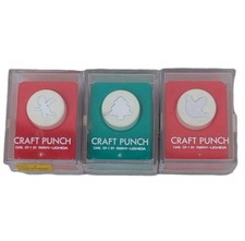 Lot of 3 Decorative Corner Punches Paper Punch Craft Dove, Christmas Tree, Cupid