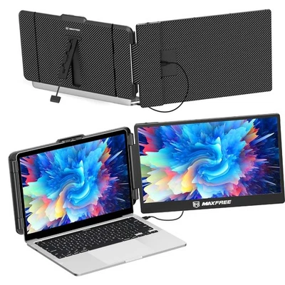 Maxfree S1 14" Laptop Monitor Extender – Dual 1080P Portable Display