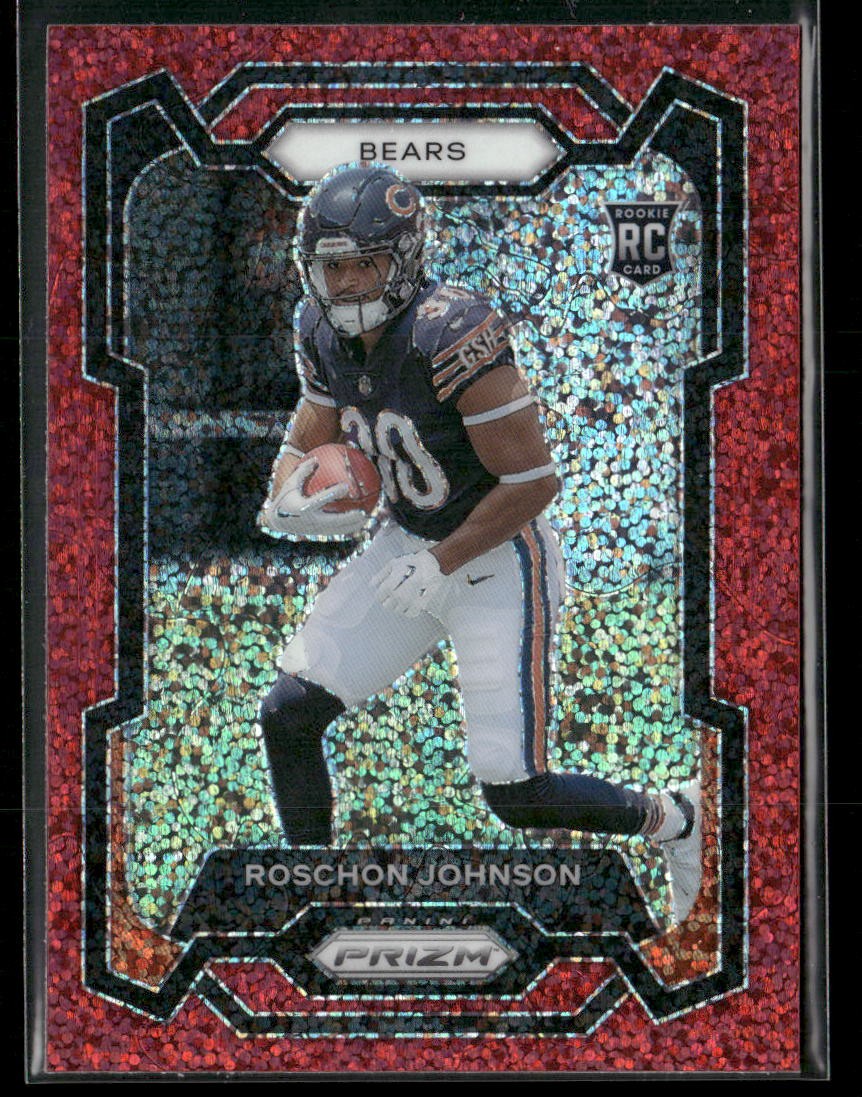 2023 Panini Prizm #314 Roschon Johnson Red Sparkle