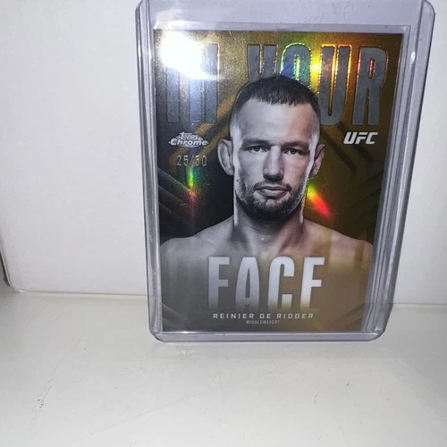 2026 Topps Chrome UFC In Your Face Gold Refractor #IYF-2 Reinier De Ridder 25/50