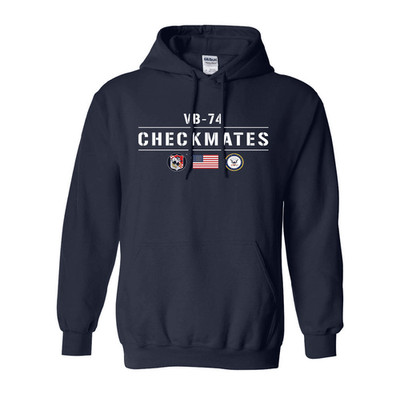 VB-74 Checkmates US Navy Squadron Hooded Sweatshirt Officially Licensed