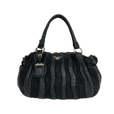 Prada Tessuto Nylon Leather Tote Bag