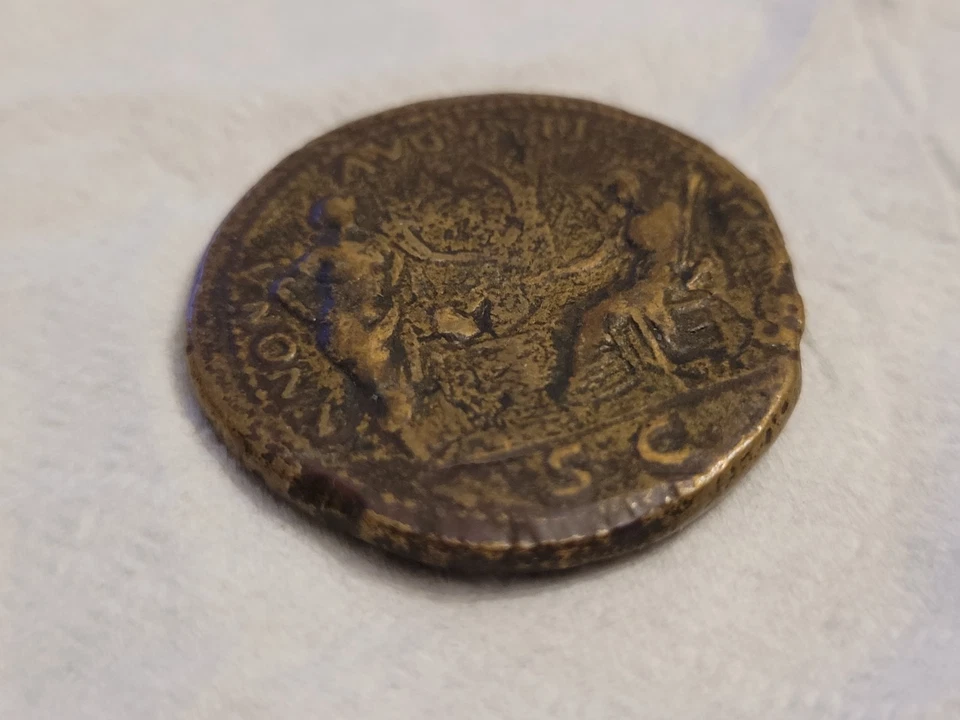 Ancienne monnaie romaine à identifier sesterce annona augusti - Photo 3/4