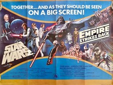 Star Wars A New Hope The Empire Strikes Back Original Double Bill Quad Poster