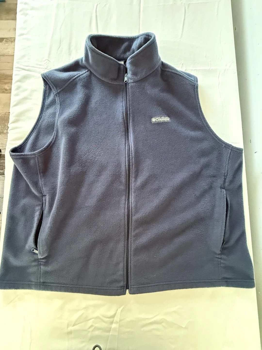 Columbia Men's Steens Mountain Full Zip Fleece Vest Navy Blue Size 4X
