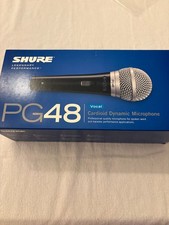 SHURE PG48-LC Cardioid Dynamic Microphone w/ 20' XLR cable - NEW 
