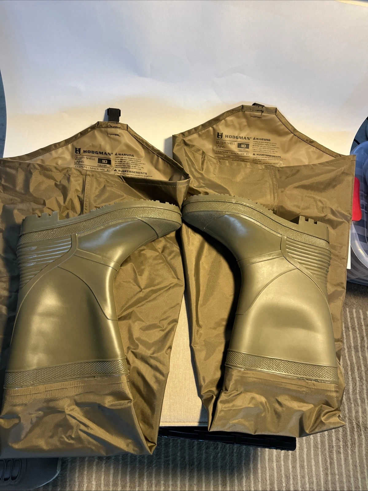 hodgman hip wader boots Size 10 Cleated