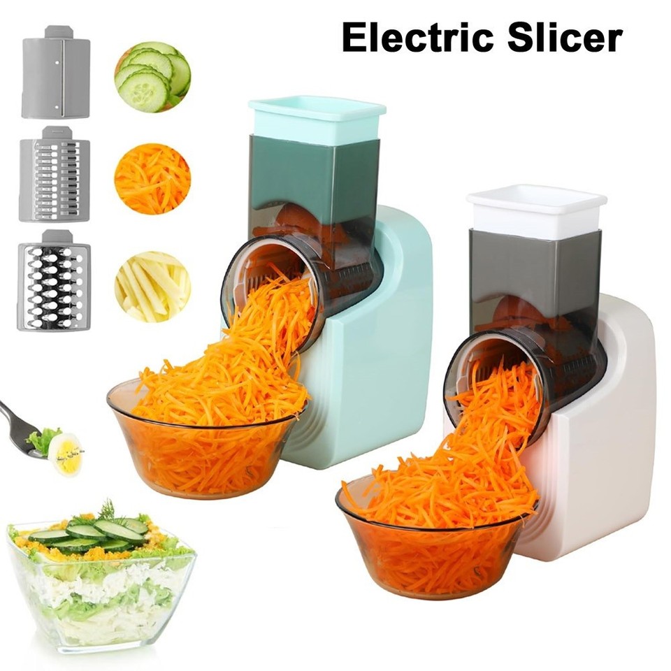 Electric Salad Slicer Fruit Cutter Vegetable Cheese Grater Tool Chopper Maker UK
