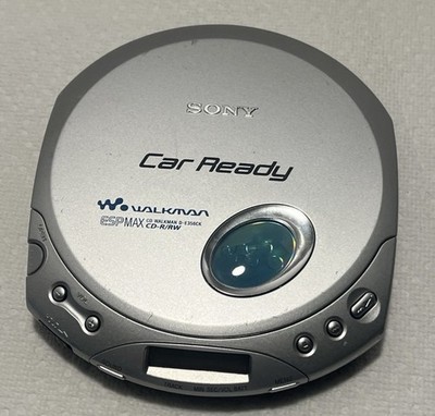 Sony CD Walkman D-E356CK Portable CD Player Silver Car Ready ESPMAX Vintage