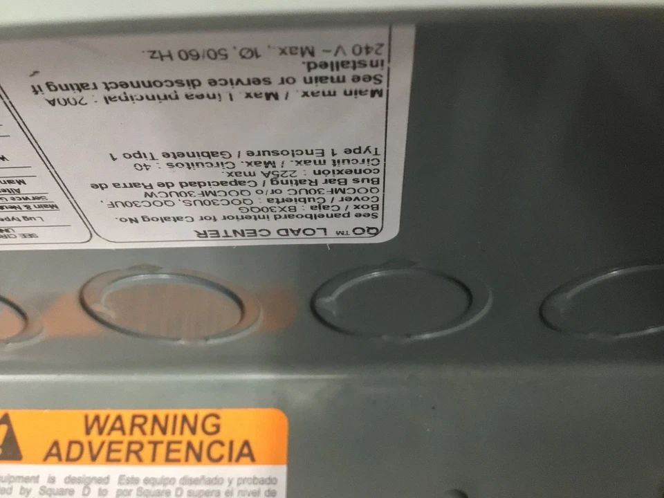 Square D QO130L200PQG  Qo Qwik-Grip Main Lug Load 30 spaces & circuits 200A New - Image 4 of 4