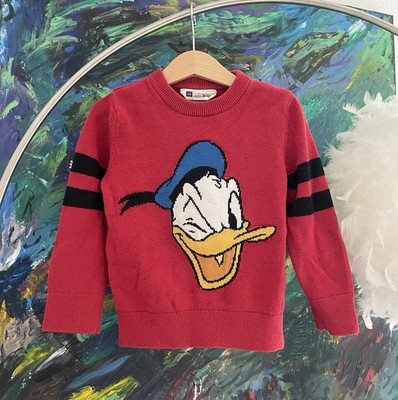 *Sale* Original GAP Disney Donald Duck Pullover Rot Größe 104 Junge