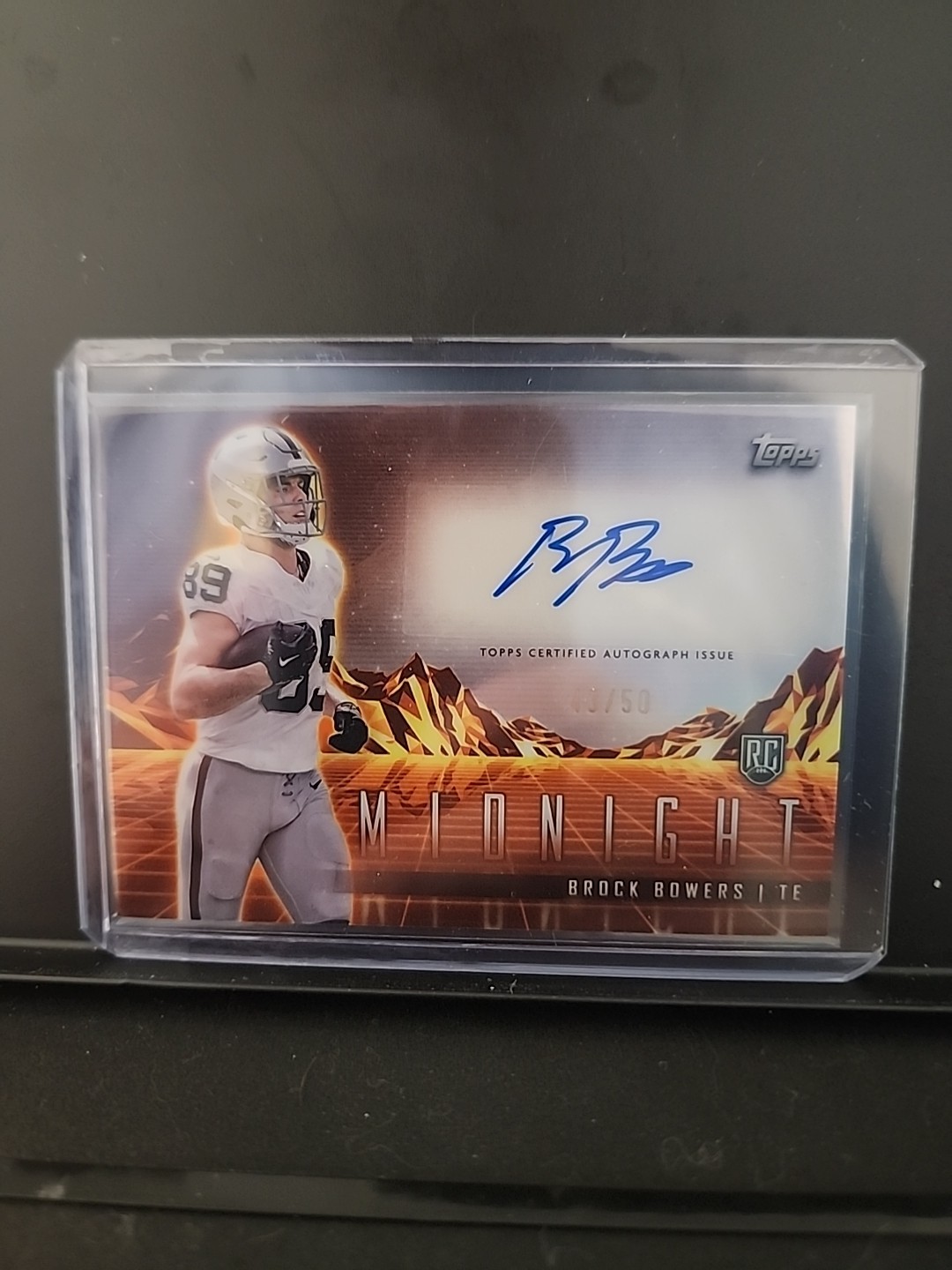 2024 Topps Midnight BROCK BOWERS Rookie Horizon Signatures Summer Solstice 43/50