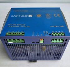 LUTZE POWER SUPPLY WRA480. WRA480-24. 3PH, 24VDC, 500VAC.