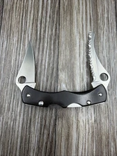 Spyderco Dyad Jr Pocket Knife Olive Micarta Scales Ats-55