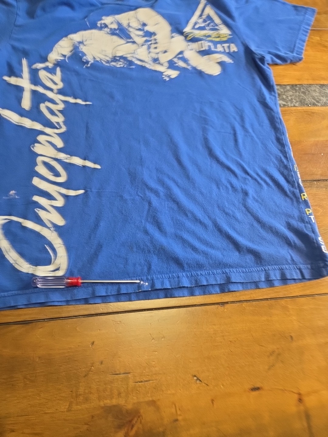 Gracie University Submission Series 7 Omoplata T Shirt Mens Medium Blue BJJ MMA image 9