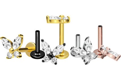 PIERCINGLINE  Piercing Stecker Titan Labret mit Gewinde