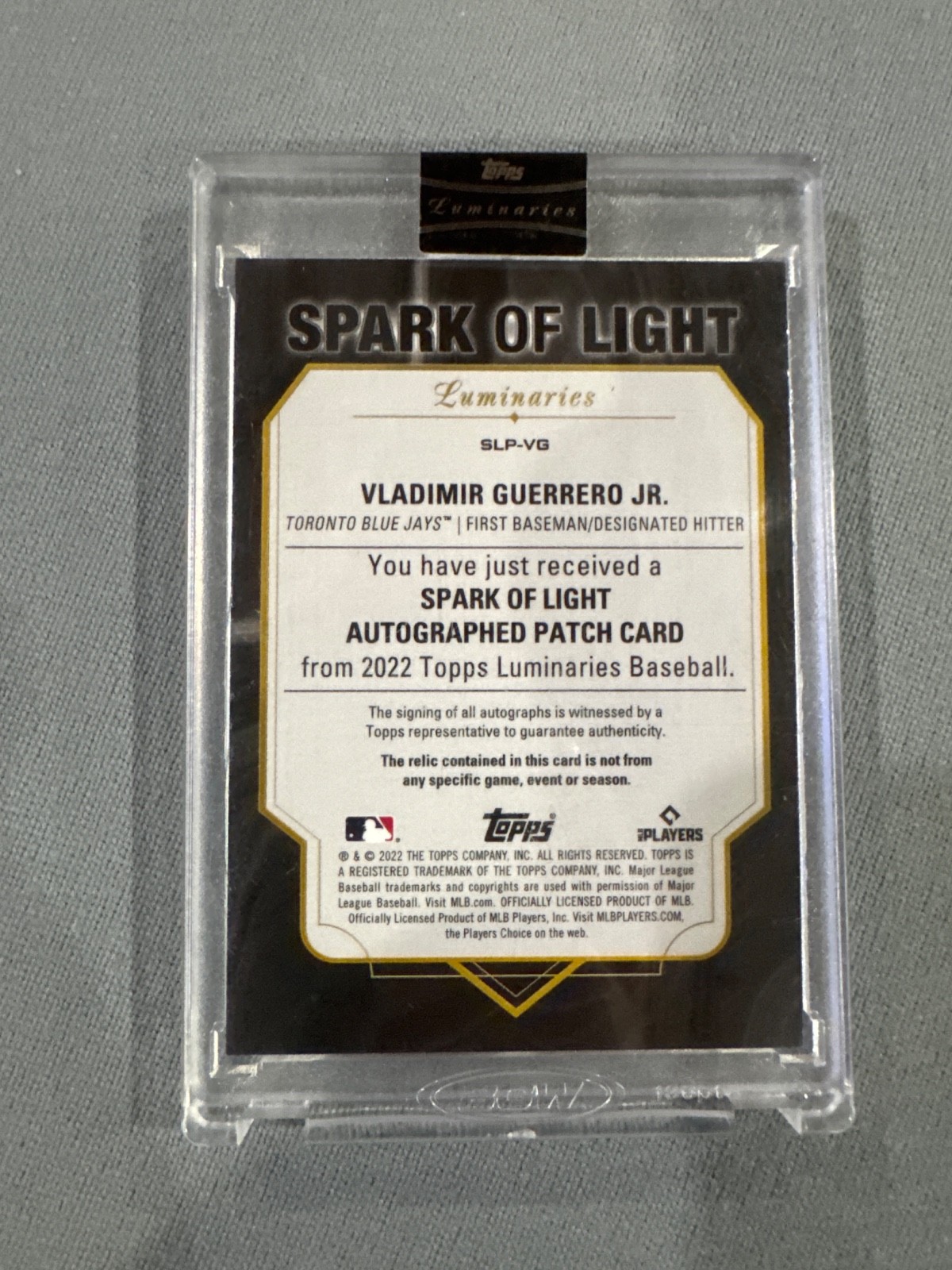2022 Topps Luminaries Vladimir Guerrero Jr. Patch Auto  4/15 view 2