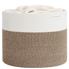 Goodpick Large Cotton Rope Basket 15.8x15.8x13.8-Baby Laundry Basket Woven