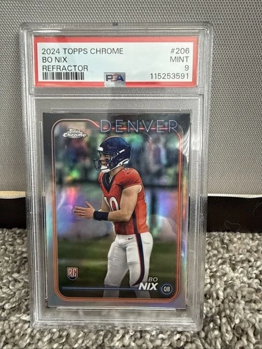 2024 TOPPS CHROME REFRACTOR #206 BO NIX ROOKIE RC PSA 9