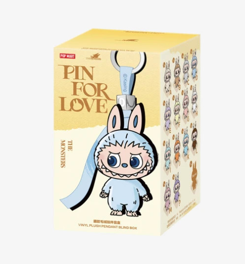 PopMart Labubu V4 The Monsters Pin for Love Series Plush Pendant