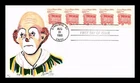 Dr Jim Stamps Circus Wagon 1900s Coil Strip FDC G M Greenlee Hand Painted Cachet