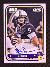 2024 Onyx Vintage A.J. Swann Auto On-Card Appalachian State Mountaineers