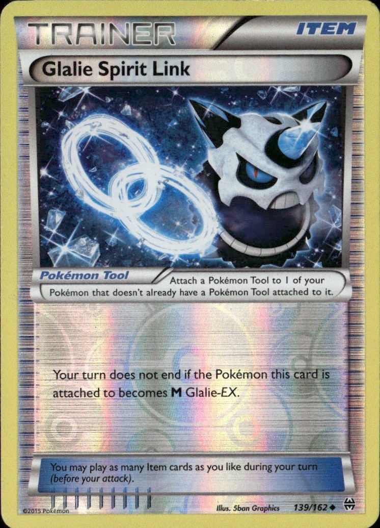 Glalie Spirit Link Reverse Holo Uncommon BKT XY - BREAKthrough 139/162 LP