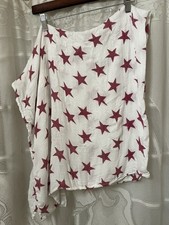 Aden Anais Baby Cotton Swaddle Blanket  White  Red  Stars Special Edition