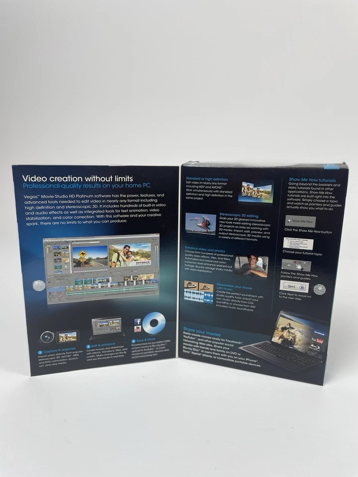 Sony Vegas Movie Studio HD Platinum Video Editing Audio Software In Box - Image 3 of 4