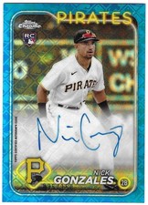Nick Gonzales 2024 TOPPS CHROME ROOKIE AUTOGRAPH CARD #RCA-NG MLB logo /150 AUTO