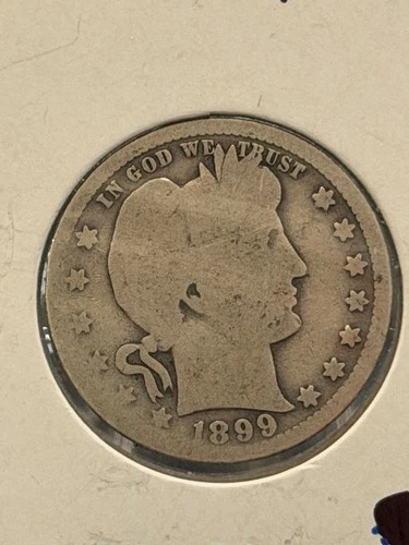 1899-O BARBER SILVER QUARTER **NICELY CIRCULATED GOOD**