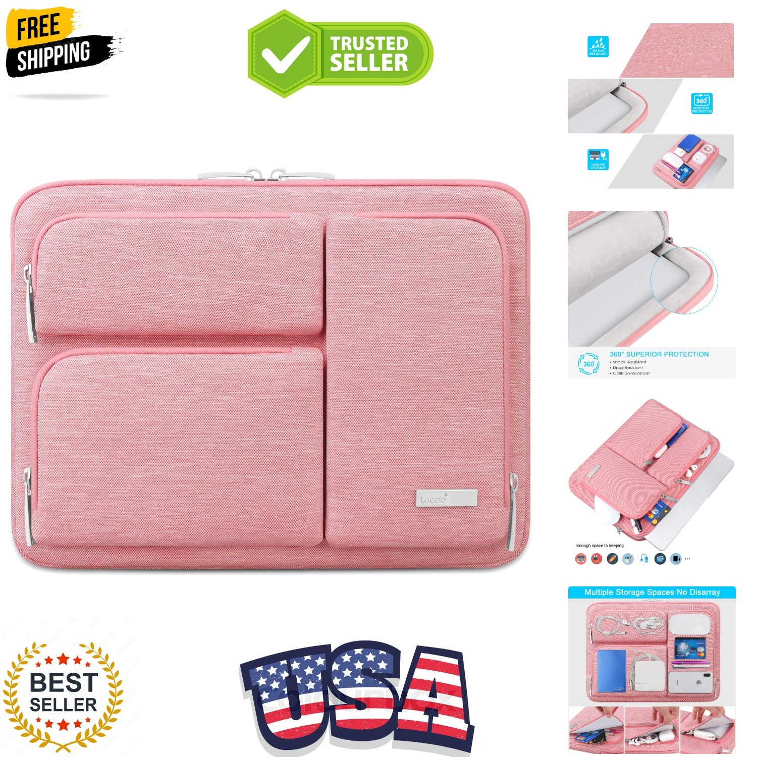 360&deg; Protective Laptop Sleeve Case for 13 inch New MacBook Air M5 A3449 2026,...
