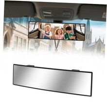 Rear View Mirror, Chrome Anti-glare Panoramic Rear Mirrors Universal 10 Inch 1