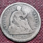 1868 Seated Liberty Half Dime 5c Nicely Circulated #99466