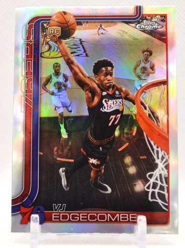 2025-26 Topps Chrome Update VJ EDGECOMBE Silver Refractor Rookie RC 76ers #153