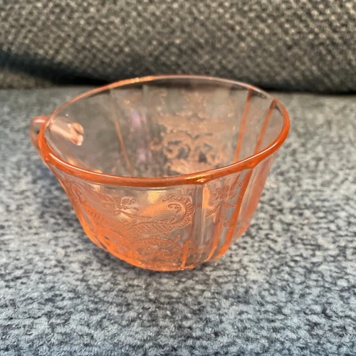 Vintage Depression Glass Pink Madrid Tea Cup Federal Glass